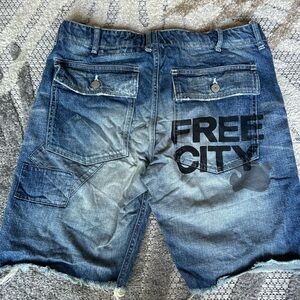 Freecity cargo-like jean shorts